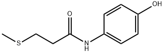 Propanamide, N-(4-hydroxyphenyl)-3-(methylthio)- Structure