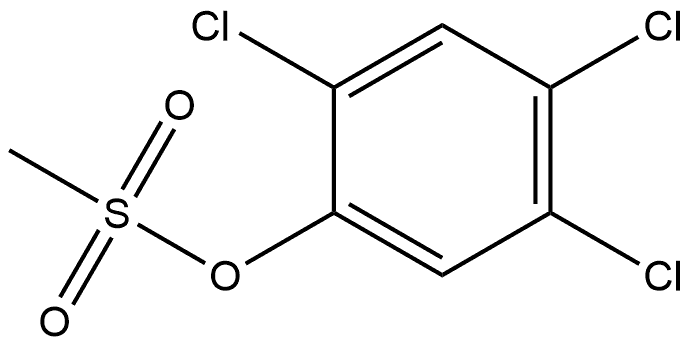 Phenol, 2,4,5-trichloro-, 1-methanesulfonate Structure