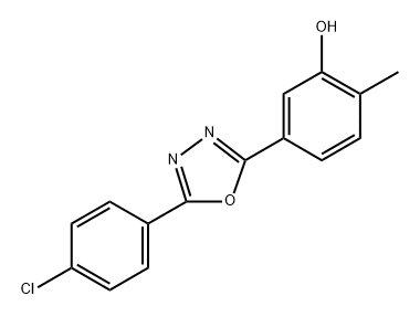 5-[5-(4-Chloro-phenyl)-[1,3,4]oxadiazol-2-yl]-2-methyl-phenol Structure