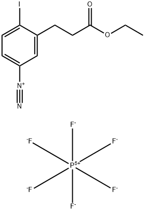 Benzenediazonium, 3-(3-ethoxy-3-oxopropyl)-4-iodo-, hexafluorophosphate(1-) (1:1) Structure