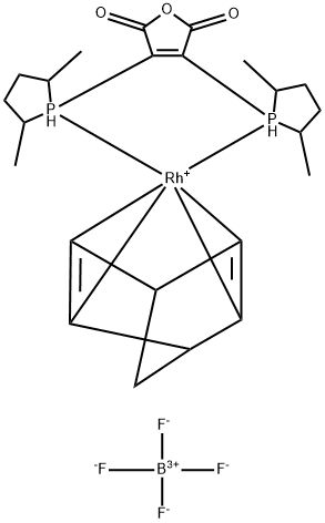 2,3-BIs[(2r,5r)-2,5-dimethyl-phospholanyl]maleic anhydride(2,5-norbornadiene)rhodium(i) tetrafluoroborate Structure