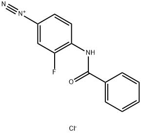 Benzenediazonium, 4-(benzoylamino)-3-fluoro-, chloride (1:1) Structure