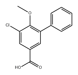 5-Chloro-6-methoxy-[1,1'-biphenyl]-3-carboxylic acid Structure