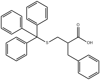 Benzenepropanoic acid, α-[[(triphenylmethyl)thio]methyl]- Structure
