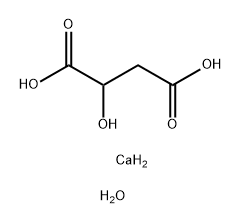 Butanedioic acid, 2-hydroxy-, calcium salt, hydrate (1:1:1) Structure