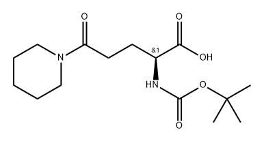 Boc-Glu(Pip)-OH Structure