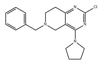 2-Chloro-5,6,7,8-tetrahydro-6-(phenylmethyl)-4-(1-pyrrolidinyl)pyrido[4,3-d]pyrimidine Structure