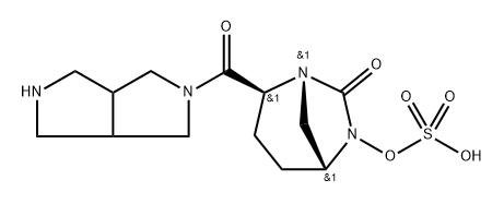 (1R,2S,5R)-2-[(Hexahydropyrrolo[3,4-c]pyrrol2(1H)-yl)carbonyl]-7-oxo-1,6-diazabicyclo [3.2.1]oct-6-yl hydrogen sulfate Structure