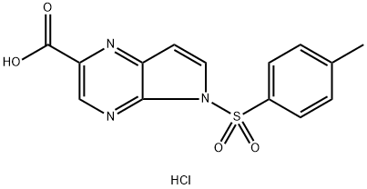 5-Tosyl-5H-pyrrolo[2,3-b]pyrazine-2-carboxylic acid Hydrochloride Structure
