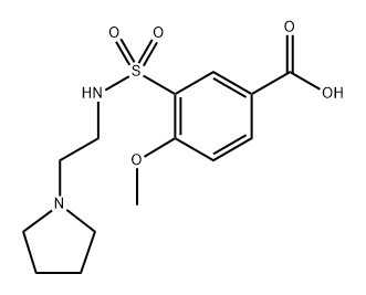 4-methoxy-3-(2-pyrrolidin-1-ylethylsulfamoyl)benzoic acid Structure