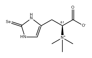 1H-Imidazole-4-ethanaminium, α-carboxy-2,3-dihydro-N,N,N-trimethyl-2-selenoxo-, inner salt, (αS)- Structure