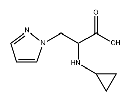 1H-Pyrazole-1-propanoic acid, α-(cyclopropylamino)- Structure