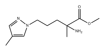 1H-Pyrazole-1-pentanoic acid, α-amino-α,4-dimethyl-, methyl ester Structure