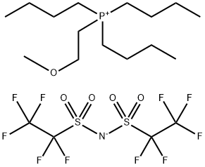 Phosphonium, tributyl(2-methoxyethyl)-, salt with 1,1,2,2,2-pentafluoro-N-[(1,1,2,2,2-pentafluoroethyl)sulfonyl]ethanesulfonamide (1:1) Structure