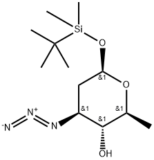 β-L-arabino-Hexopyranose, 3-azido-2,3,6-trideoxy-1-O-[(1,1-dimethylethyl)dimethylsilyl]- Structure