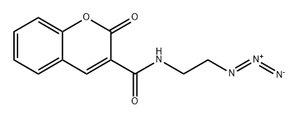 2H-1-Benzopyran-3-carboxamide, N-(2-azidoethyl)-2-oxo- Structure