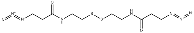Propanamide, N,N'-(dithiodi-2,1-ethanediyl)bis[3-azido- Structure