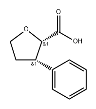rac-(2R,3R)-3-phenyloxolane-2-carboxylic acid, cis Structure