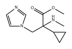 1H-Imidazole-1-propanoic acid, α-cyclopropyl-α-(methylamino)-, methyl ester Structure