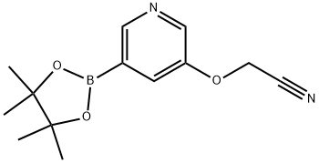 2-[[5-(4,4,5,5-Tetramethyl-1,3,2-dioxaborolan-2-yl)-3-pyridinyl]oxy]acetonitrile Structure