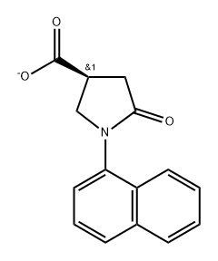 3-Pyrrolidinecarboxylic acid, 1-(1-naphthalenyl)-5-oxo-, ion(1-), (3S)- Structure