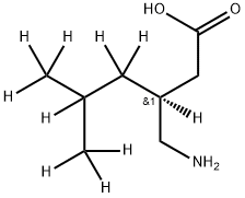 Hexanoic-3,4,4,5,6,6,6-d7 acid, 3-(aminomethyl)-5-(methyl-d3)-, (3S)- Structure