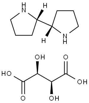 (S,S)-2,2′-Bipyrrolidine D-tartrate trihydrate Structure