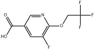 5-Fluoro-6-(2,2,2-trifluoroethoxy)-3-pyridinecarboxylic acid Structure