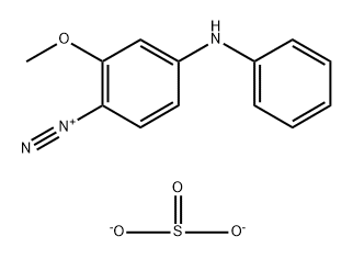 Benzenediazonium, 2-methoxy-4-(phenylamino)-, sulfite(2-) (2:1) Structure
