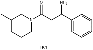 3-Amino-1-(3-methylpiperidin-1-yl)-3-phenylpropan-1-one hydrochloride Structure