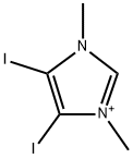 1H-Imidazolium, 4,5-diiodo-1,3-dimethyl- Structure
