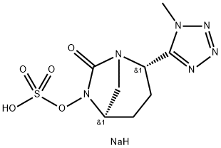 sodium (2S,5R)-2-(1-methyl-1H-tetrazol-5-yl)-7-oxo-1,6-diazabicyclo[3.2.1]octan-6-yl sulfate Structure