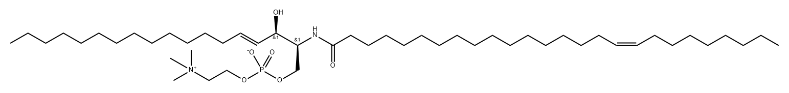 C26:1 Sphingomyelin (d18:1/26:1(17Z)) Structure