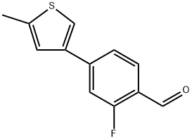 2-fluoro-4-(5-methylthiophen-3-yl)benzaldehyde Structure