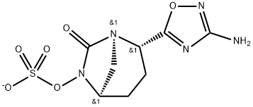 Sulfuric acid, mono[(1R,2S,5R)-2-(3-amino-1,2,4-oxadiazol-5-yl)-7-oxo-1,6-diazabicyclo[3.2.1]oct-6-yl] ester, ion(1-) Structure