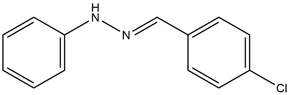 Benzaldehyde, 4-chloro-, 2-phenylhydrazone, [C(E)]- Structure