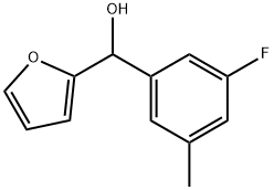 2-Furanmethanol, α-(3-fluoro-5-methylphenyl)- Structure