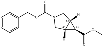 3-Azabicyclo[3.1.0]hexane-3,6-dicarboxylic acid, 6-methyl 3-(phenylmethyl) ester, (1α,5α,6α)- Structure