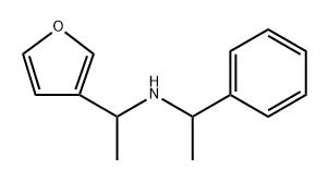 3-Furanmethanamine, α-methyl-N-(1-phenylethyl)- Structure