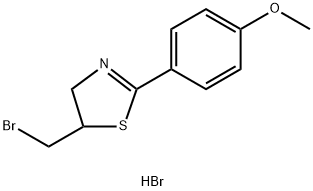 Thiazole, 5-(bromomethyl)-4,5-dihydro-2-(4-methoxyphenyl)-, hydrobromide (1:1) Structure