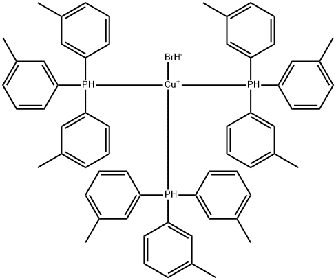 (T-4)-Bromotris[tris(3-methylphenyl)phosphine]copper Structure