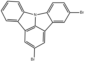 2,5-dibromo-indolo[3,2,1-jk]carbazole Structure