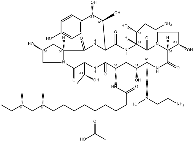 Caspofungin Impurity 12 Acetate Structure