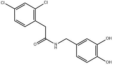 Benzeneacetamide, 2,4-dichloro-N-[(3,4-dihydroxyphenyl)methyl]- Structure