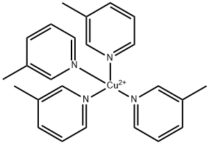 Copper(2+) tetrakis(3-methylpyridine)- Structure