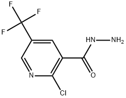 2-Chloro-5-(trifluoromethyl)-3-pyridinecarboxylic acid hydrazide Structure