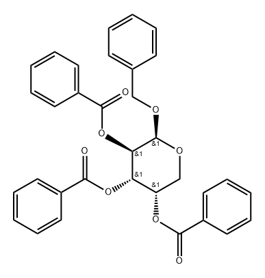 Benzyl β-L-arabinopyranoside tribenzoate Structure