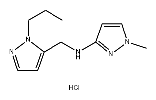 1-methyl-N-[(1-propyl-1H-pyrazol-5-yl)methyl]-1H-pyrazol-3-amine Structure