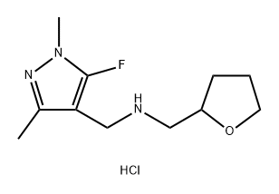 1-(5-fluoro-1,3-dimethyl-1H-pyrazol-4-yl)-N-(tetrahydrofuran-2-ylmethyl)methanamine Structure