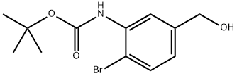 tert-Butyl (2-bromo-5-(hydroxymethyl)phenyl)carbamate Structure
